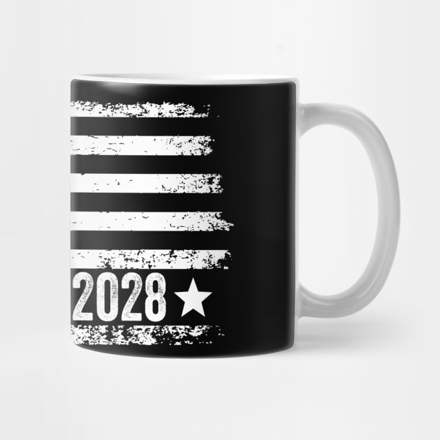 Trump 2028 Grunge American Flag Political by ArtistTee ⭐⭐⭐⭐⭐